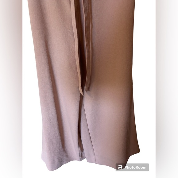 ARITZIA Babaton Blush Pink Strapless Neck Ruffle Detail Flutter Jumpsuit Size 00 - Picture 5 of 13